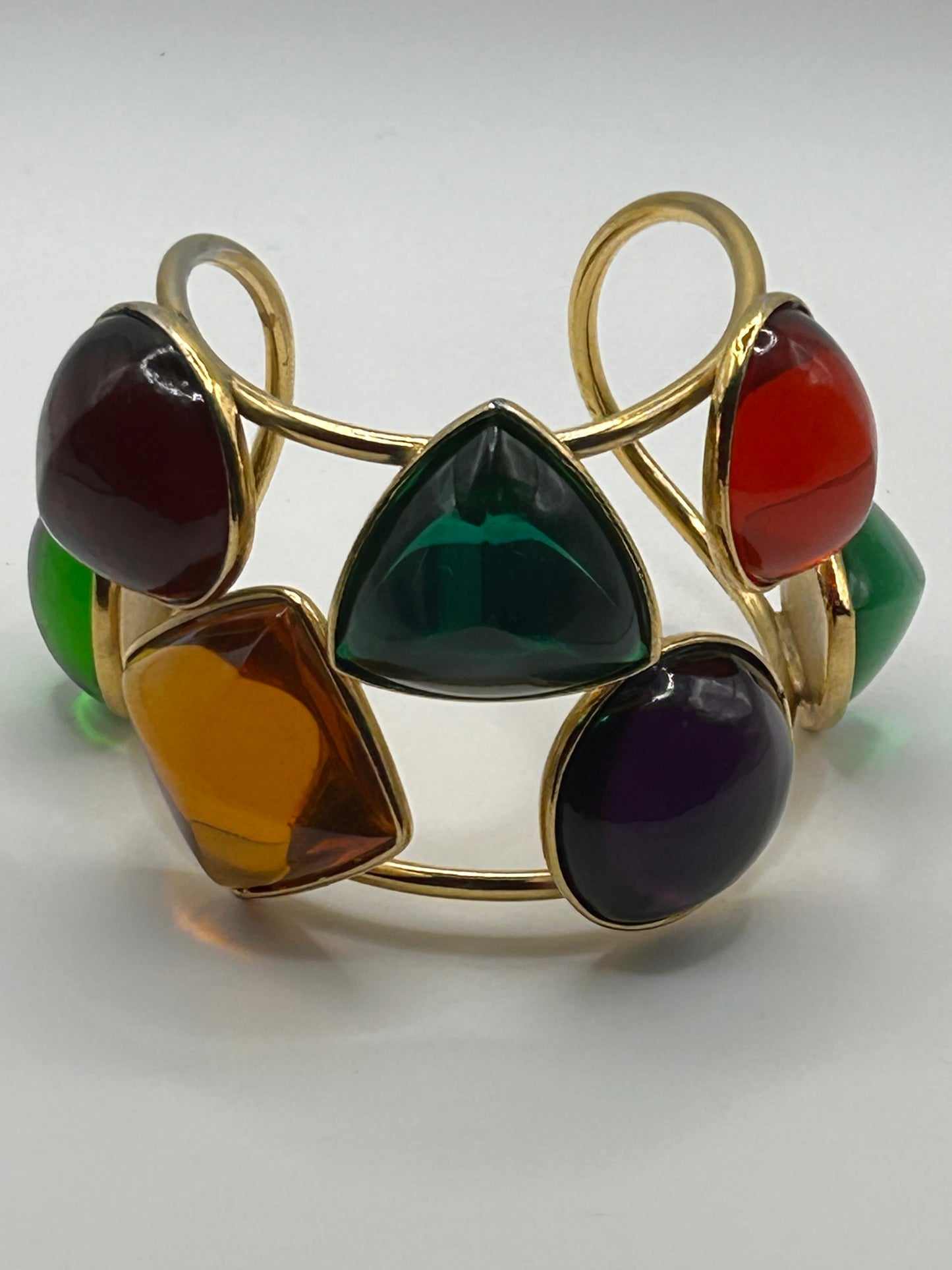 Yves Saint Laurent rare vintage multicoloured resin Runway bangle.