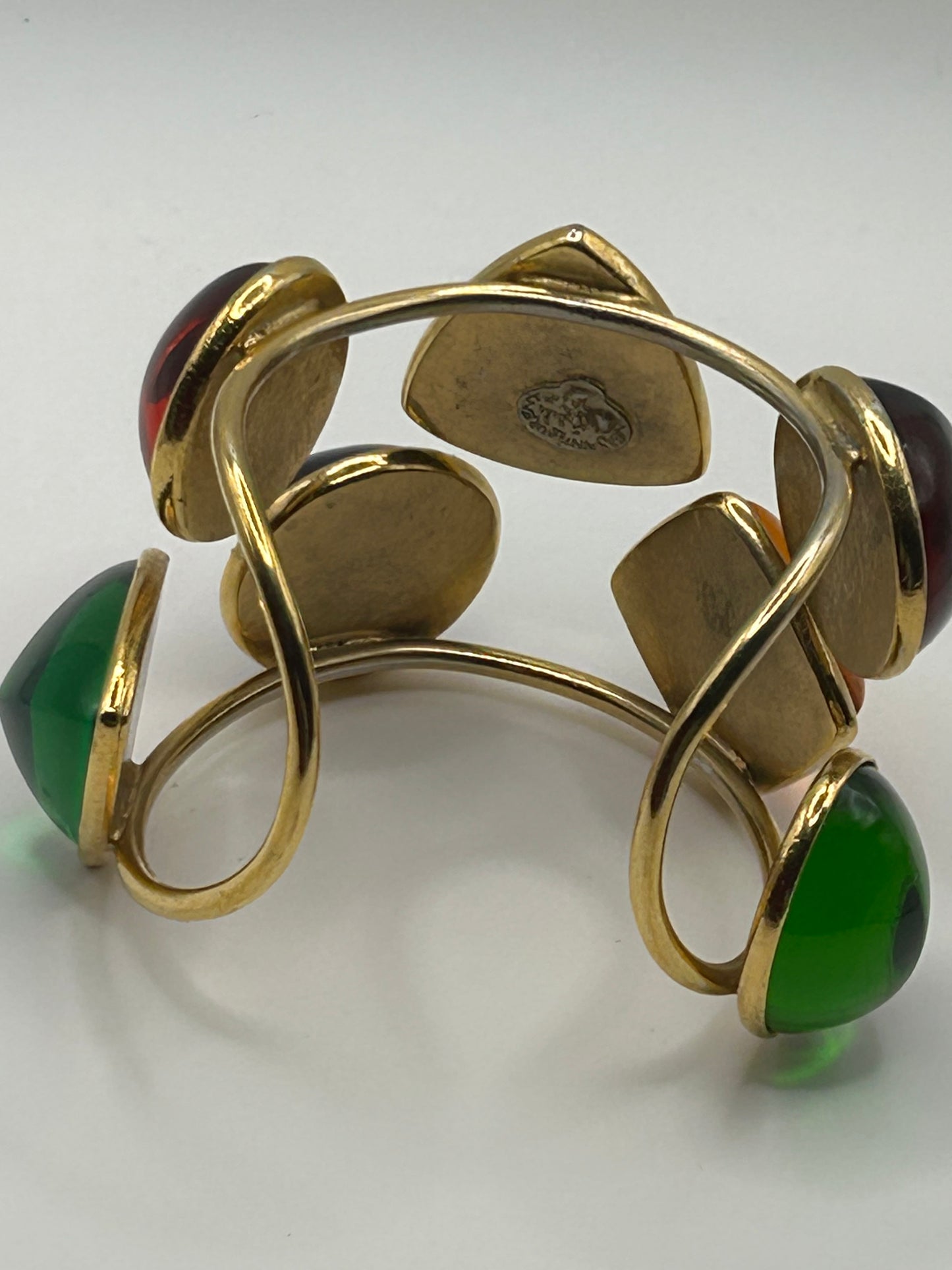 Yves Saint Laurent rare vintage multicoloured resin Runway bangle.