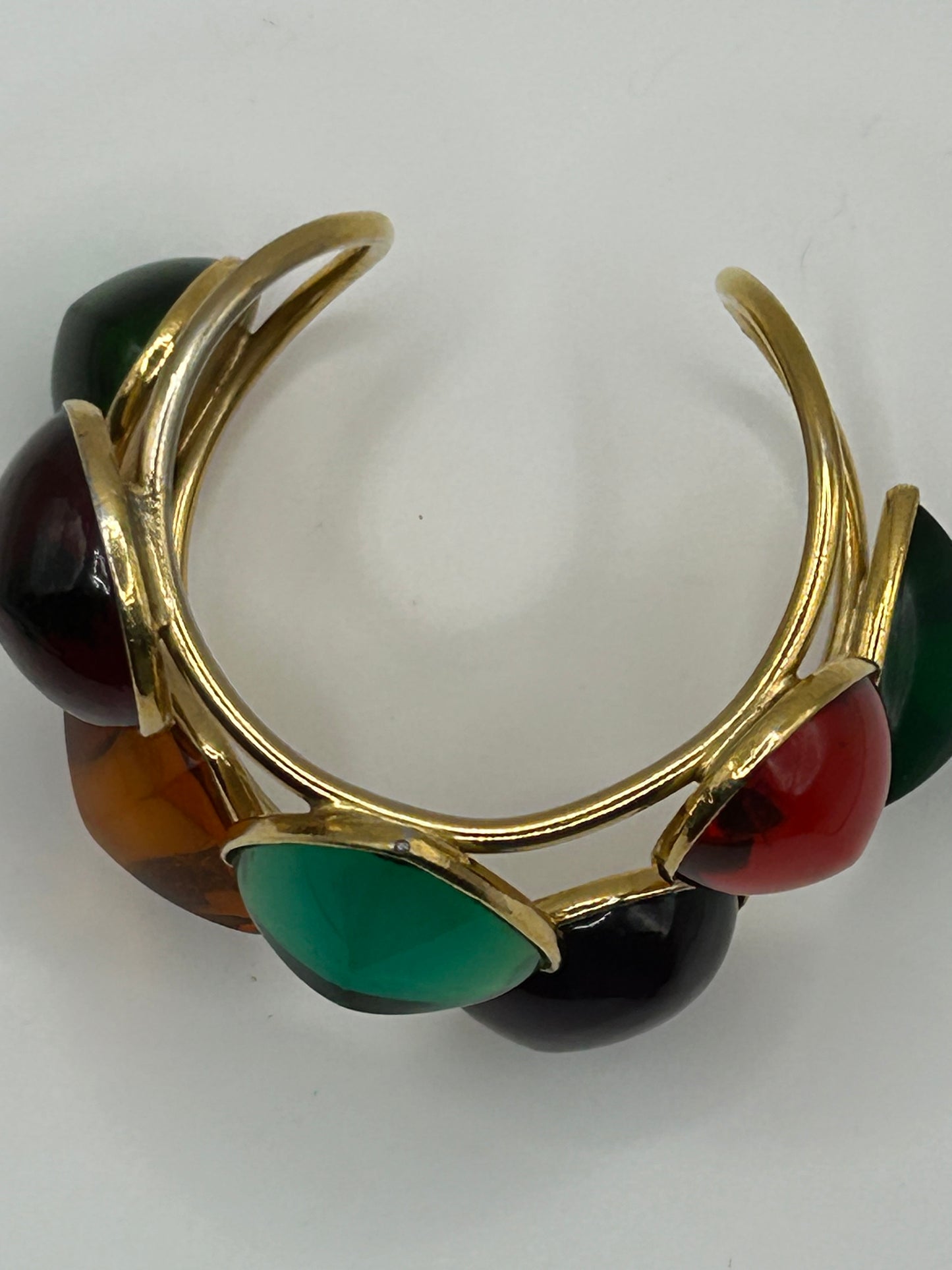 Yves Saint Laurent rare vintage multicoloured resin Runway bangle.