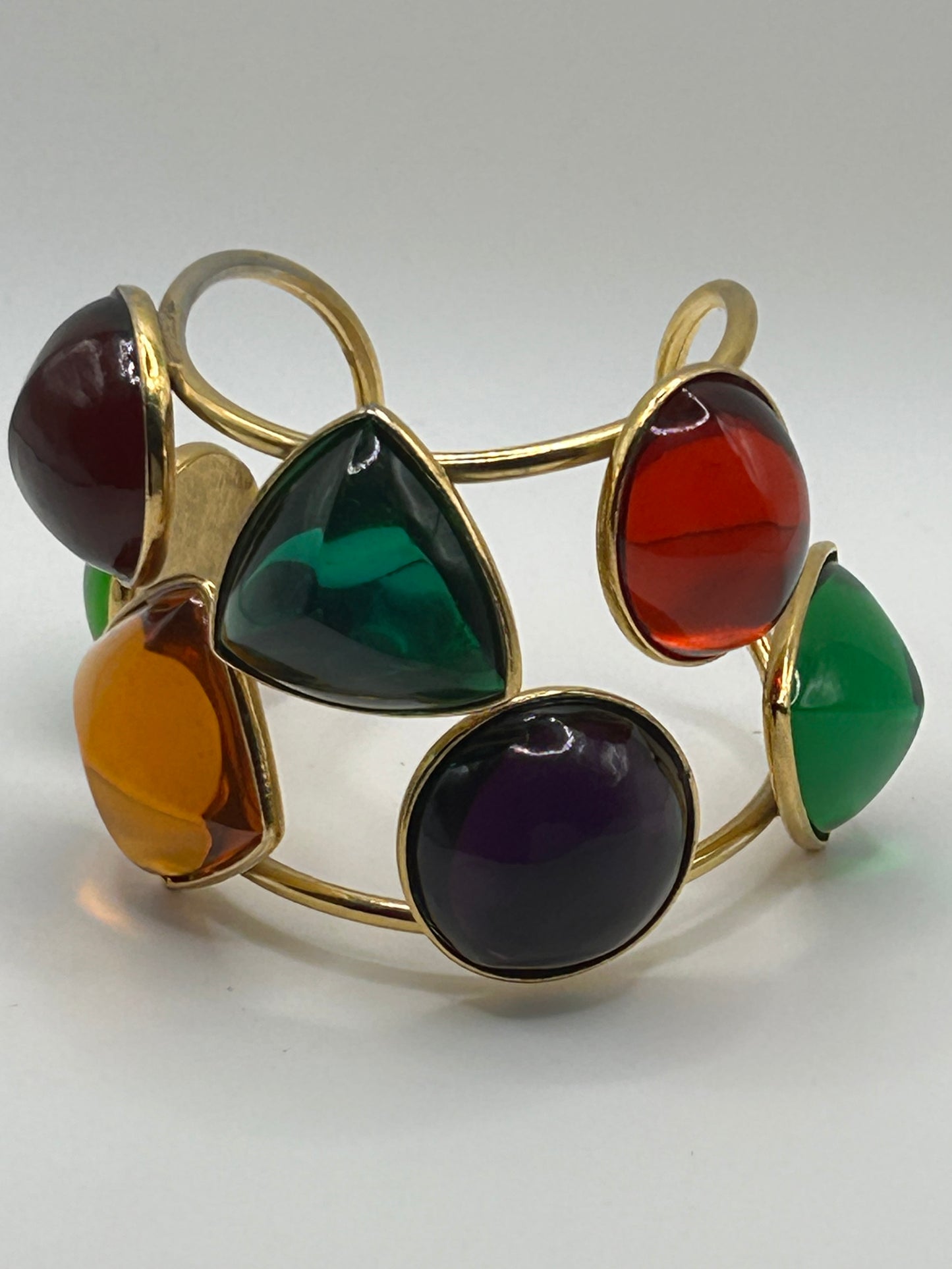 Yves Saint Laurent rare vintage multicoloured resin Runway bangle.
