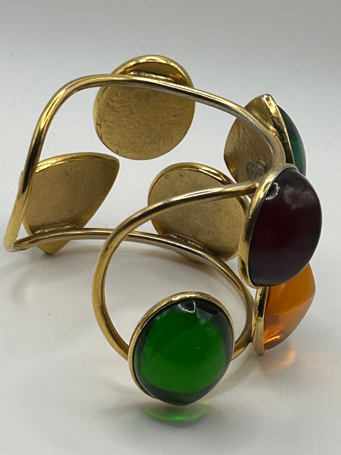 Yves Saint Laurent rare vintage multicoloured resin Runway bangle.
