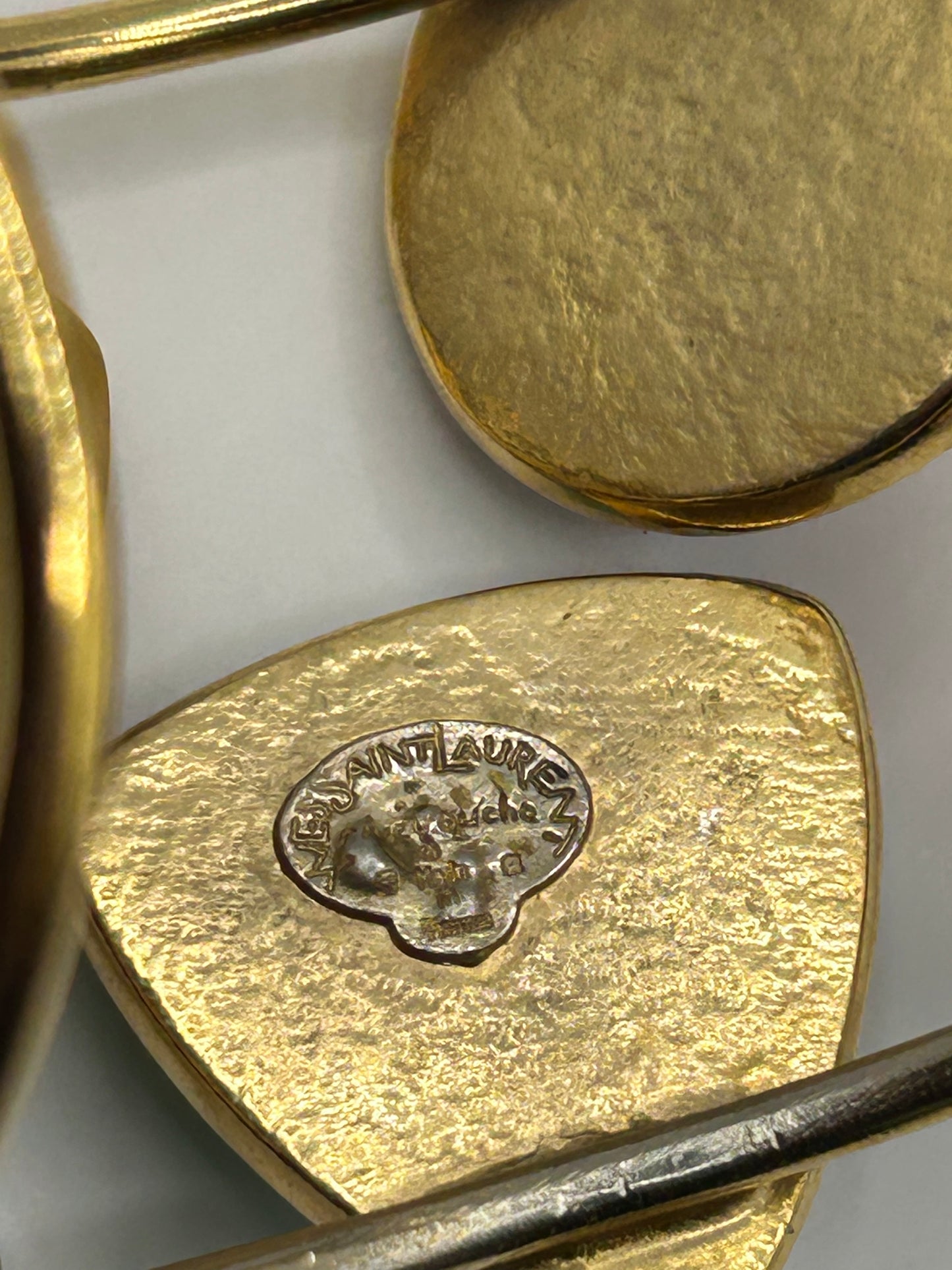 Yves Saint Laurent rare vintage multicoloured resin Runway bangle.