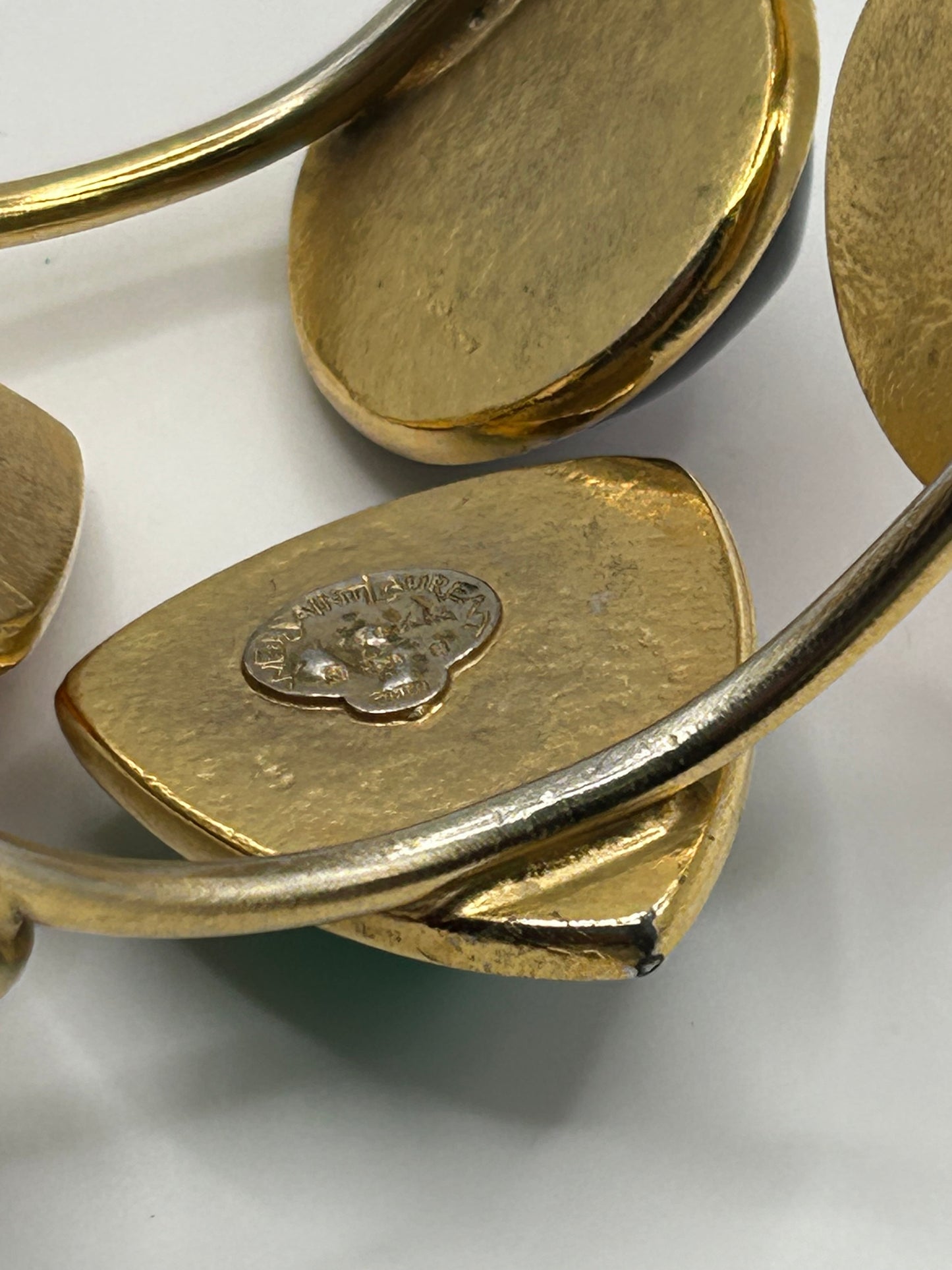 Yves Saint Laurent rare vintage multicoloured resin Runway bangle.