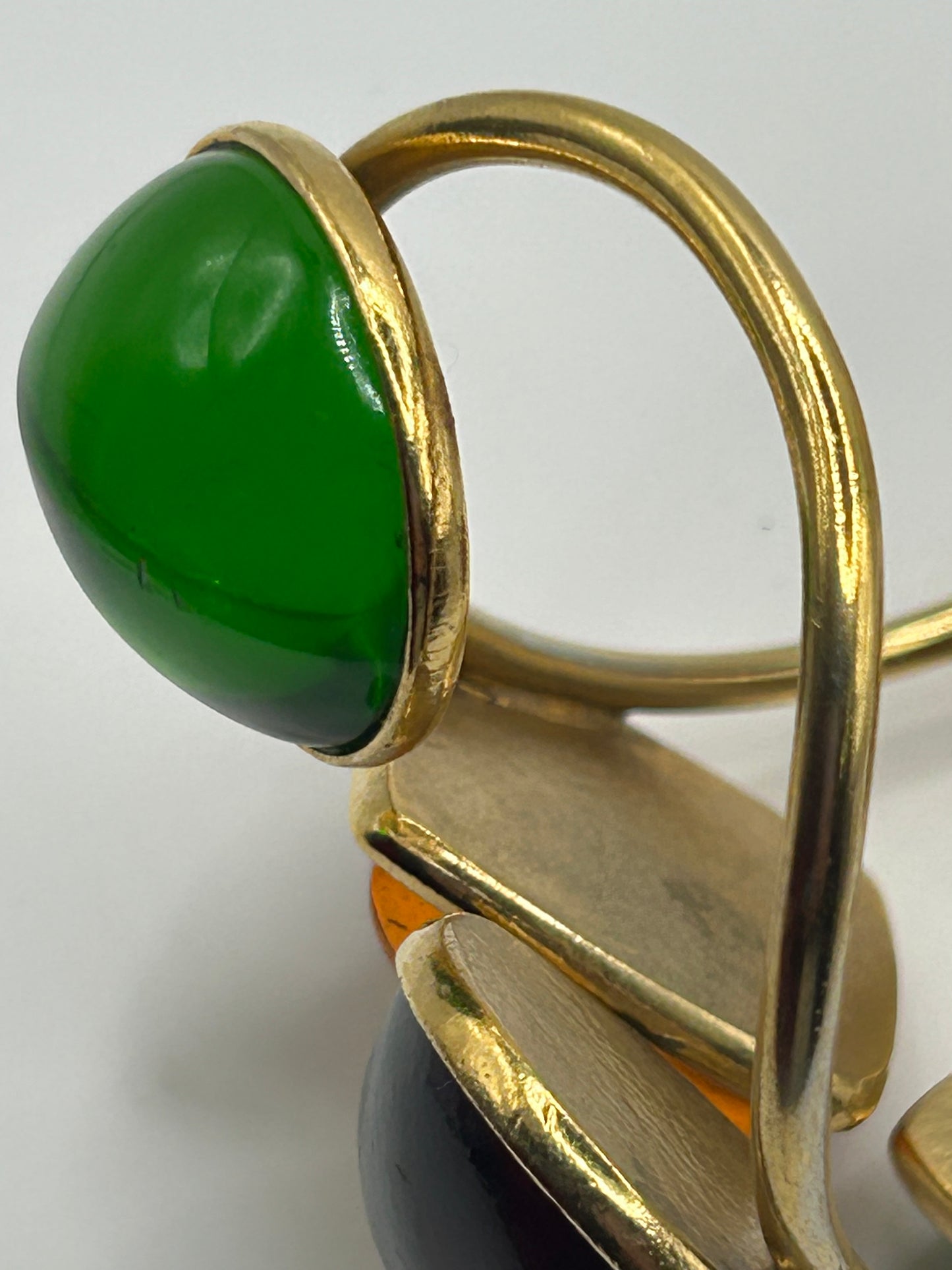 Yves Saint Laurent rare vintage multicoloured resin Runway bangle.