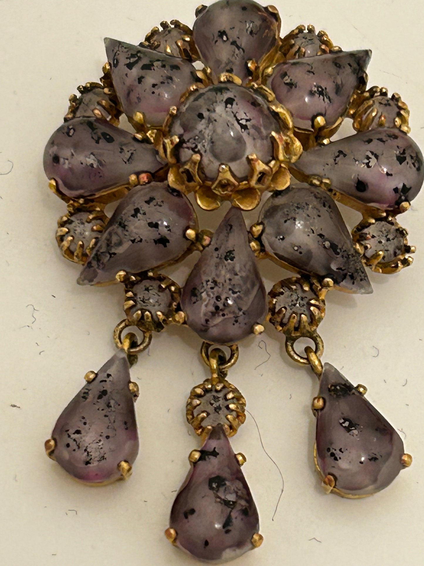 Christian Dior Vintage Brooch Mitchel Maer 1950s. Fabulous Rare Piece