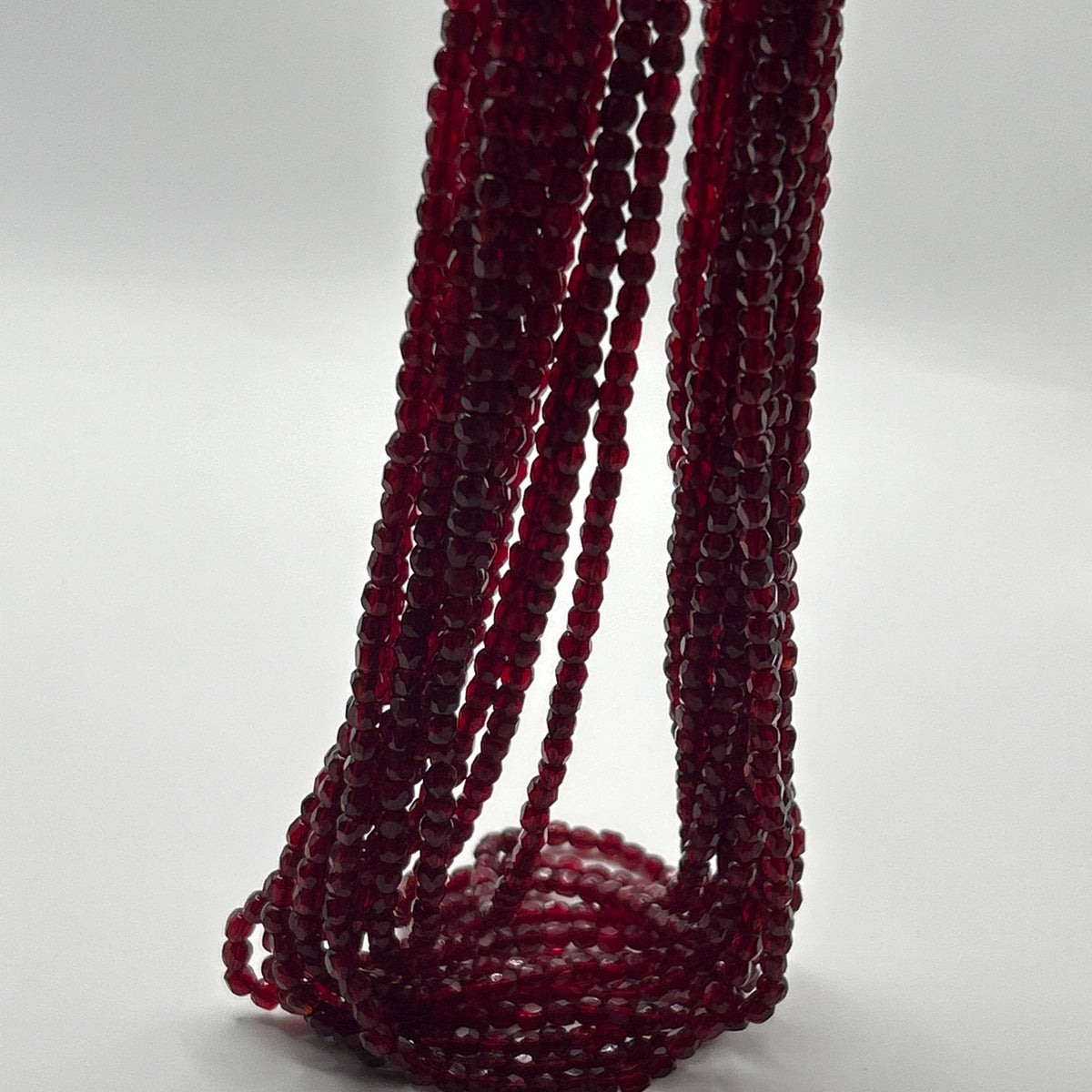 Christian Dior vintage 1964  Multi-Strand Red Glass Beaded Necklace